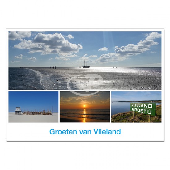 Ansichtkaart A6 Vlieland Wadgezicht Compilatie Ansichtkaart A6 Vlieland Wadgezicht Compilatie