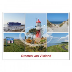 Ansichtkaart A6 Vlieland Vuurtoren Compilatie 