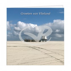 Wenskaart Reddingshuisje met Wolken