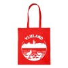Katoenen Tas Vlieland Vintage met Vuurtoren Rood