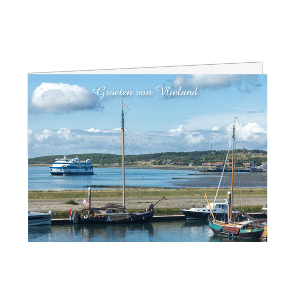 Wenskaart A6 Zicht op Vlieland