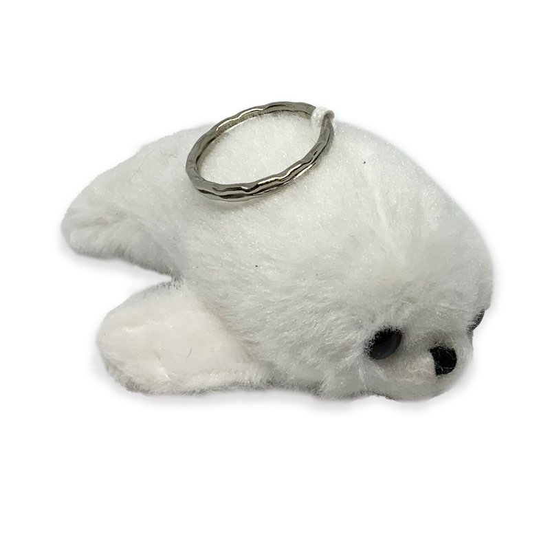 Pluche Tashanger Zeehond Wit 8,5cm.