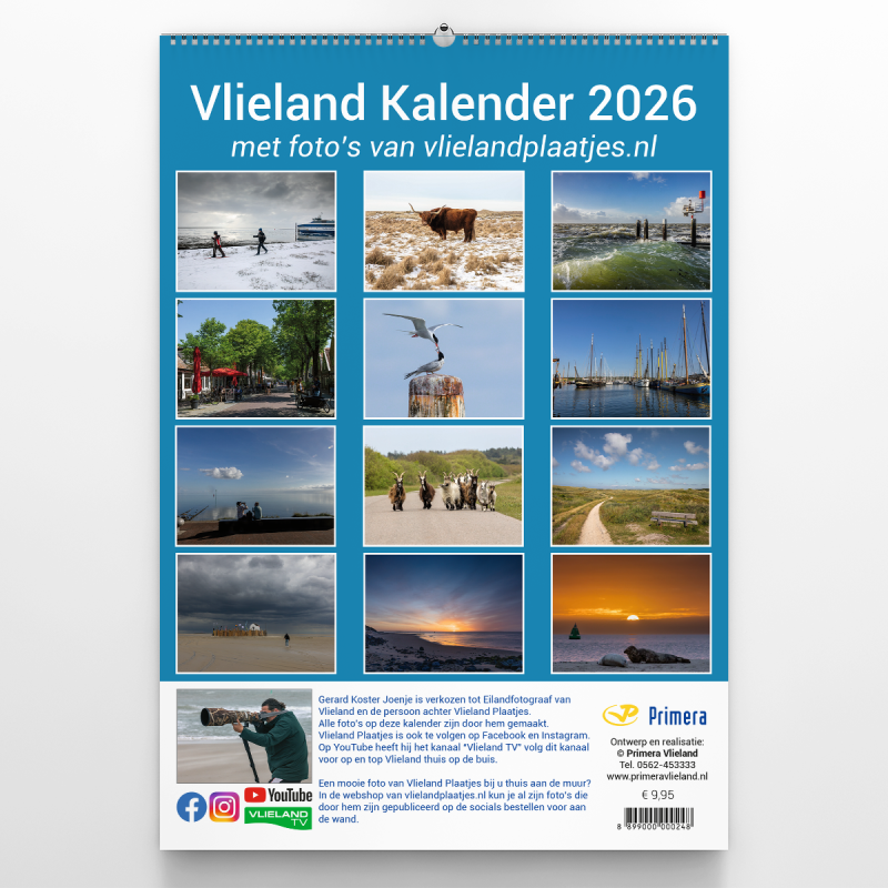 Vlieland Kalender 2026 - vlielandplaatjes.nl